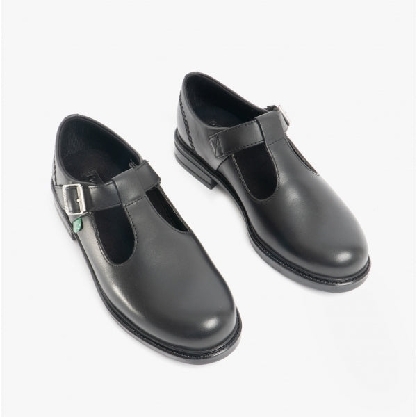 Kickers 114838 LACH Girls School Shoes Black