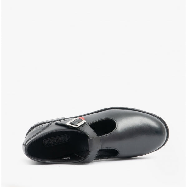 Kickers 114838 LACH Girls School Shoes Black