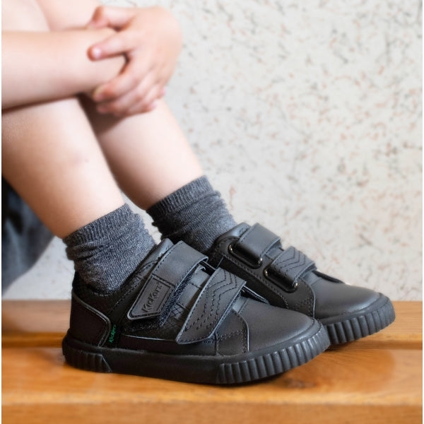 Kickers 116244 TOVNI TWIN FLEX Boys School Shoes Black