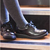 Start-Rite IMPULSIVE Girls Leather Lace Up School Shoes Hi Shine Black