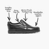 Kickers 114239 FRAGMA SLIP Boys School Shoes Black