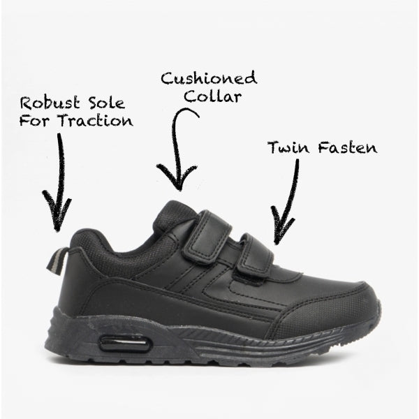 DEK FELIX II Boys School Trainers Black