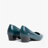 Boulevard MARIA Womens Low Block Heel Court Shoes Navy