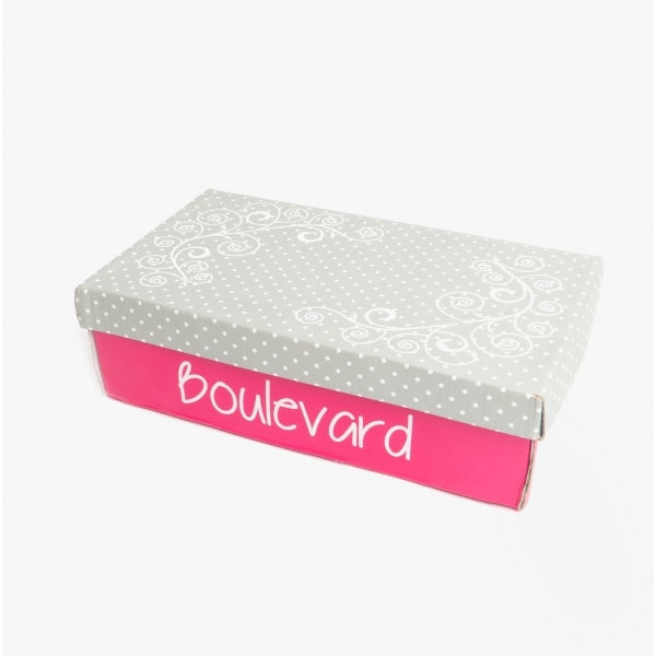 Boulevard MARIA Womens Low Block Heel Court Shoes Navy