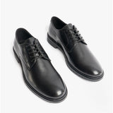 Hush Puppies STERLING Mens Leather Derby Shoes Black
