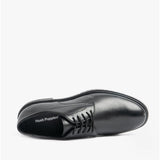 Hush Puppies STERLING Mens Leather Derby Shoes Black