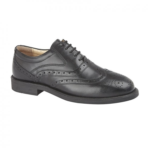 Grafters THE ORIGINAL Mens Brogue Leather Shoes Black