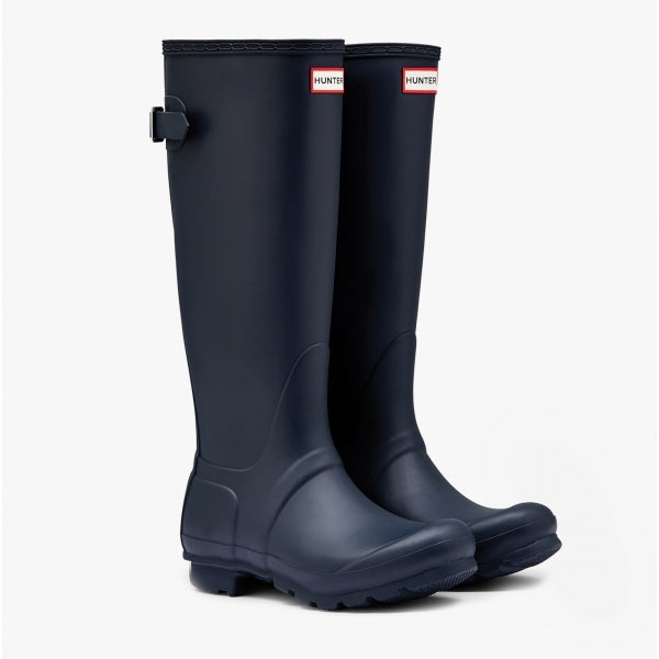 Hunter ORIGINAL TALL BACK ADJUSTABLE Womens Wellies Navy