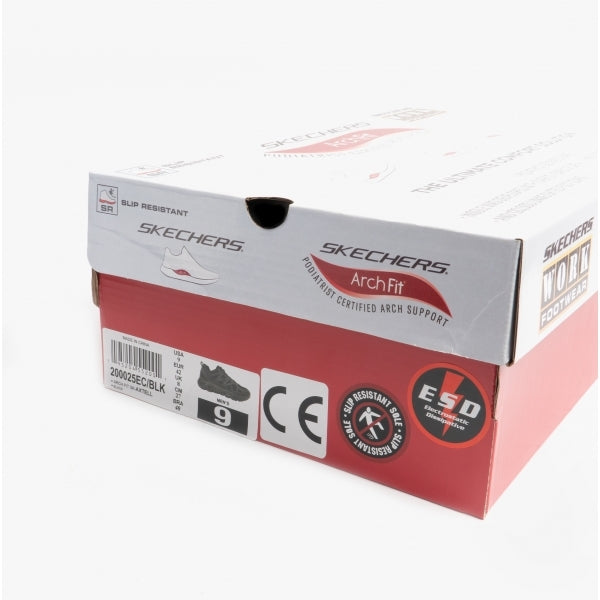 Skechers Work 200025EC ARCH FIT - AXTELL SR Mens Occupational Trainers Black