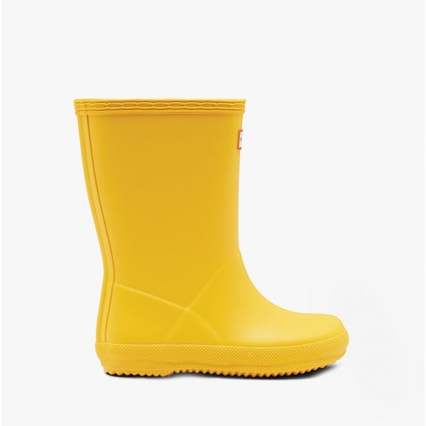 FIRST CLASSIC Kids Unisex Rubber Wellington Boots Yellow