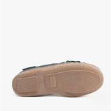 Hush Puppies ADDY Womens Suede Moccasin Slippers Navy