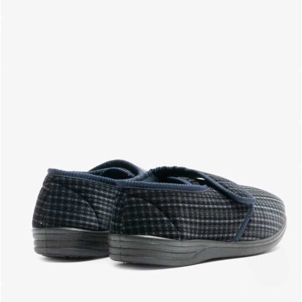Jo & Joe DAVID Mens Touch Fasten Slippers Navy