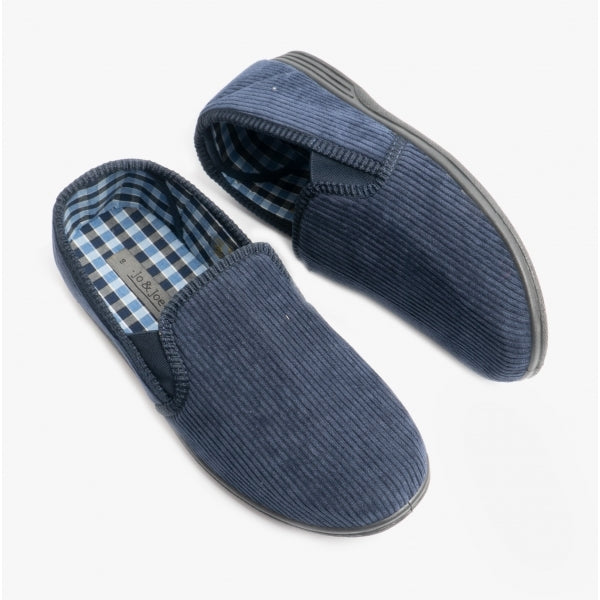 Jo & Joe WILLIAM Mens Full Slippers Navy