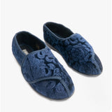 Jo & Joe DOREEN Womens Touch Fasten Slippers Navy