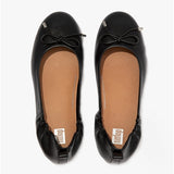 FitFlop ALLEGRO Womens Leather Ballerina Shoes All Black