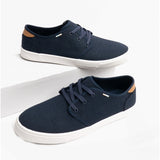 TOMS CARLO Mens Canvas Trainers Navy