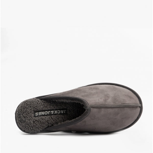 Jack & Jones DUDELY Mens Microfiber Mule Slippers Castlerock