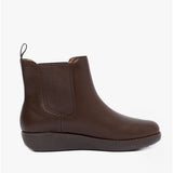 FitFlop SUMI Womens Leather Chelsea Boots Chocolate Brown