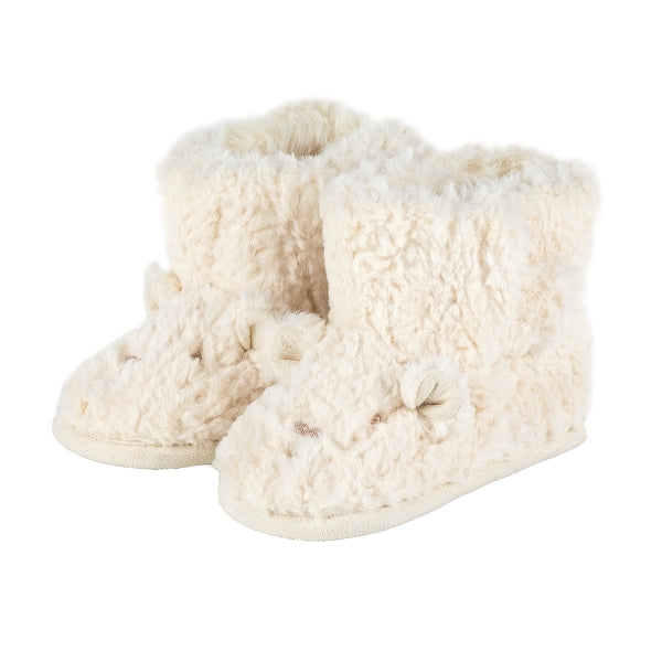 Totes Toasties POLAR BEAR Kids Bootie Slippers Beige