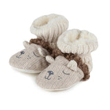 Totes Toasties LION Kids Wool Blend Bootie Slippers Multi