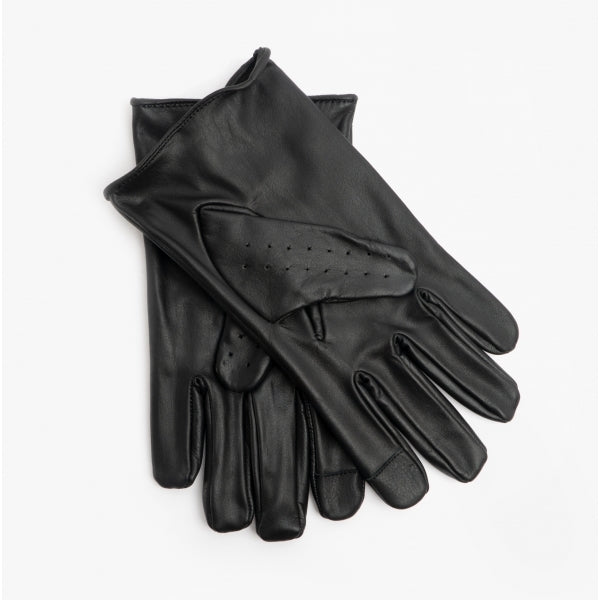 Jack & Jones DRIVER Mens Leather Driving Gloves Black