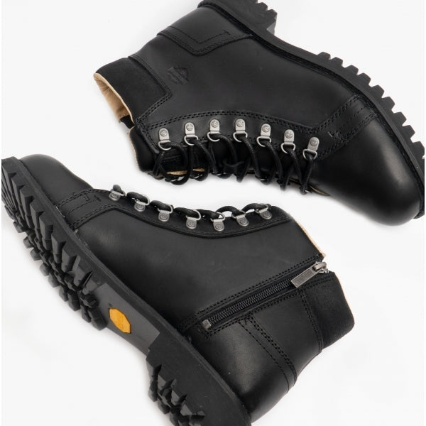 Harley Davidson WELDON SCRATCH Mens Leather Hiker Ankle Boots Black