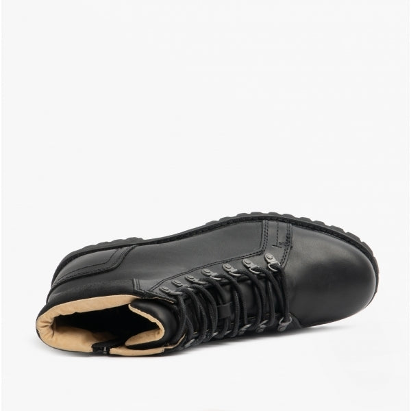 Harley Davidson WELDON SCRATCH Mens Leather Hiker Ankle Boots Black