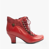 Hush Puppies VIVIANNA Womens Leather Suede Zip Boots Red