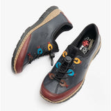 Rieker N3271-35 Womens Shoes Navy/Combi