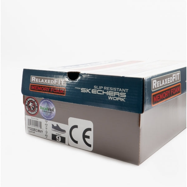 Skechers Work 77222EC SQUAD SR Womens Occupational Trainers Navy