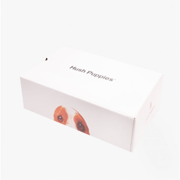 Hush Puppies EZRA Boys Leather Plain Toe Shoes Black