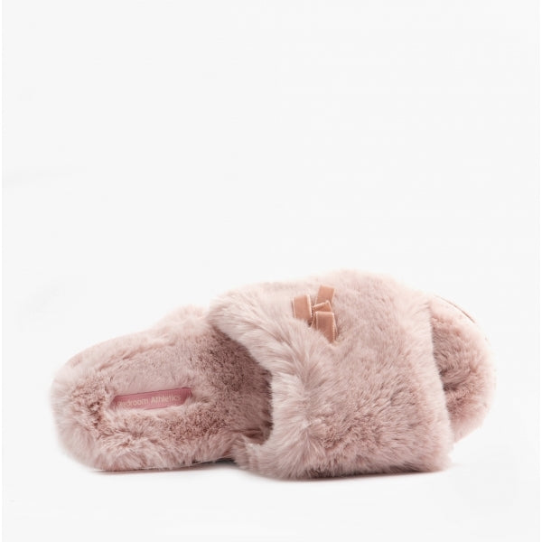 Bedroom Athletics RUBY Womens Faux Fur Slide Slippers Aquarelle