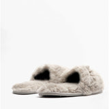 Bedroom Athletics RUBY Womens Faux Fur Slide Slippers Trace Grey