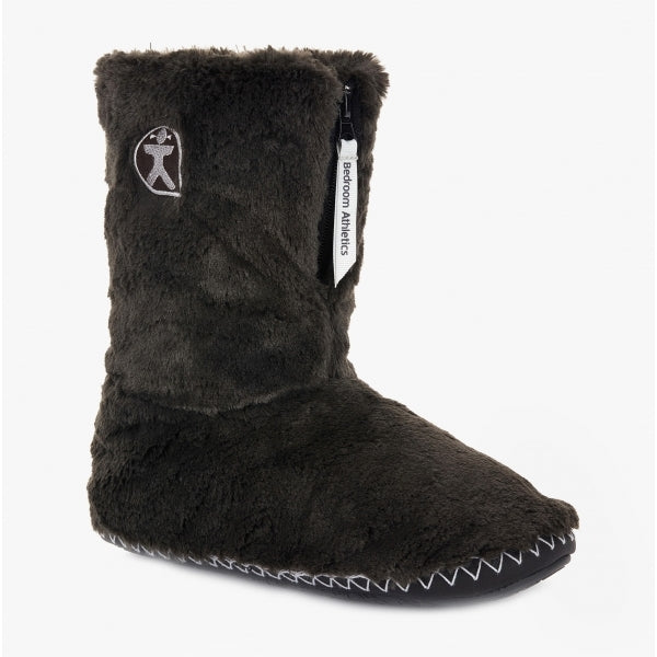 Bedroom Athletics MARILYN Womens Faux Fur Boot Slippers Charcoal