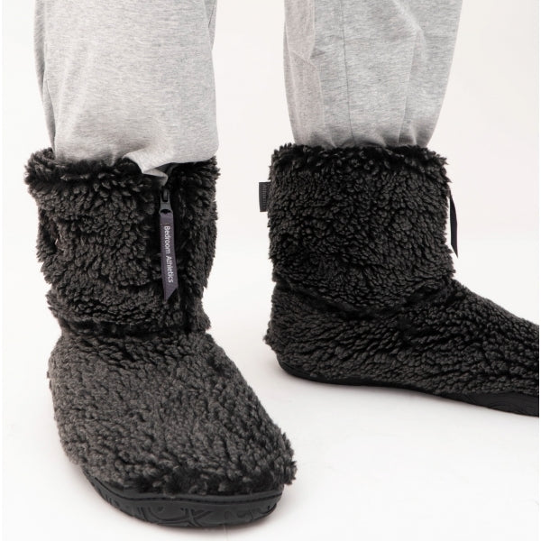 Bedroom Athletics GOSLING Mens Boot Slippers Washed Black