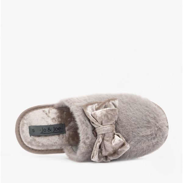 Jo & Joe BEAU Womens Mule Slippers Grey