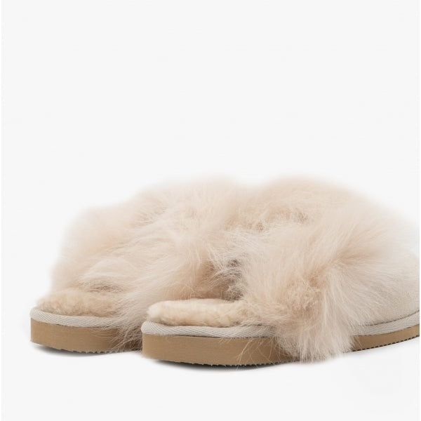 Shepherd EVELINA Womens Sheepskin Mules Honey