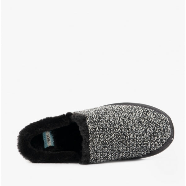 TOMS SAGE Womens Knitted Mule Slippers Black