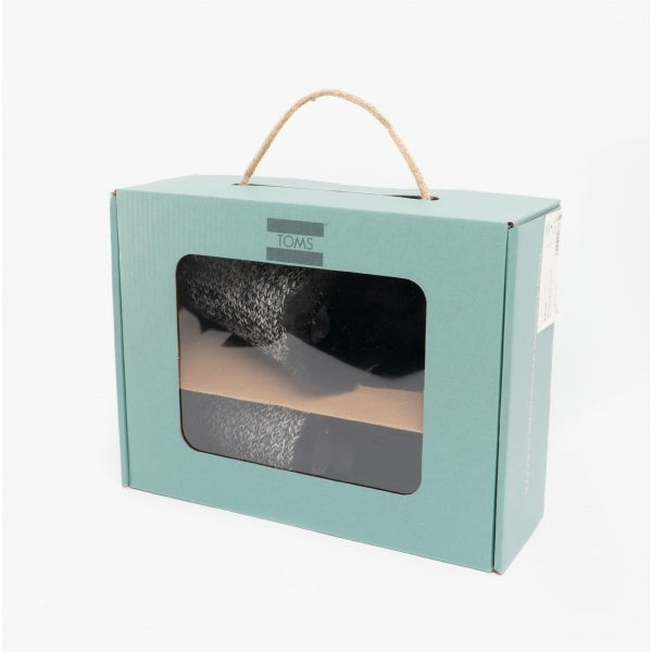 TOMS SAGE Womens Knitted Mule Slippers Black