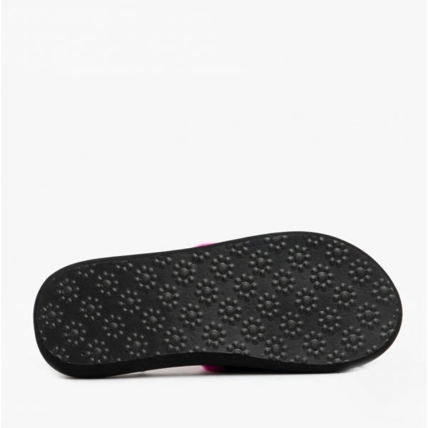 Rocket Dog STRATUS WINETTE Womens Faux Fur Slide Sandals Grey/Pink/Black