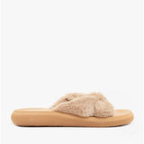 Rocket Dog SLADE WINETTE Womens Faux Fur Slide Sandals Tan