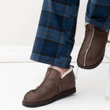 Shepherd ANTON Mens Sheepskin Slipper Boots Oiled Antique