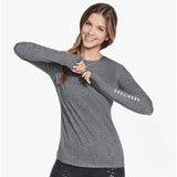 Skechers W4LT109/BLK FLOW Womens Long Sleeve T-Shirt Bold Black