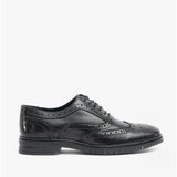 Hush Puppies SANTIAGO Mens Leather Oxford Brogue Shoes Black