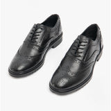 Hush Puppies SANTIAGO Mens Leather Oxford Brogue Shoes Black