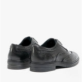 Hush Puppies SANTIAGO Mens Leather Oxford Brogue Shoes Black