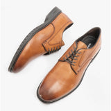 Hush Puppies STERLING Mens Leather Derby Shoes Tan