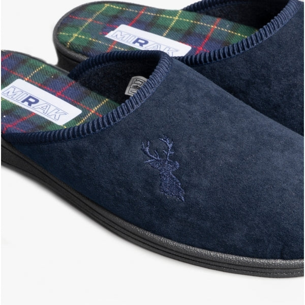 Mirak BUCK Mens Mule Slippers Navy