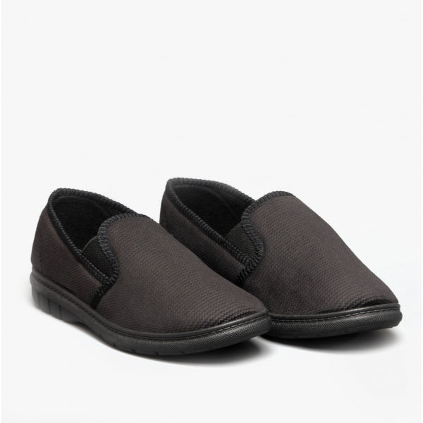 Fleet & Foster JOHN Mens Slippers Black