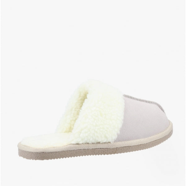 Hush Puppies ARIANNA Womens Suede Mule Slippers Beige